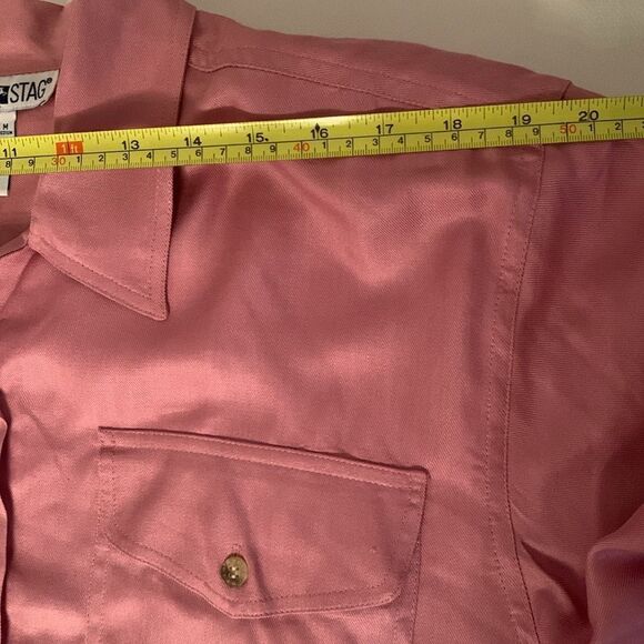 NWT White Stag Rayon Pockets Button Down Dusty Pink  Size M - Picture 3 of 10